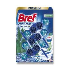 Bref Color Aktiv Premium - WC blok - Eucalyptus, 3 x 50 g