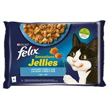 Felix Sensations Jellies kapsička mp losos +treska -gói 4x85g