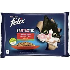 Felix Fantastic kapsička mp kuře +rajče/hovězí +mrkev -gói 4x85g