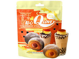 QLove Boba Creme Brulee Mochi Standing Pouch 120g