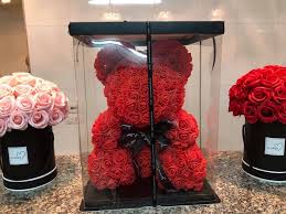 Gấu Hoa Xốp size M màu đỏ