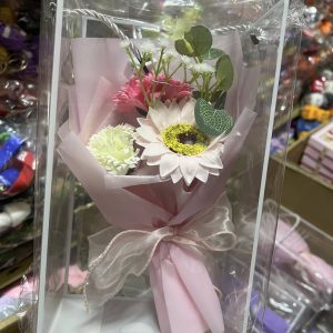 Set quà tặng - hoa hướng dương màu hồng