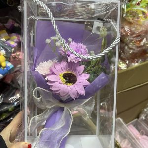 Set quà tặng hoa hướng dương màu tím