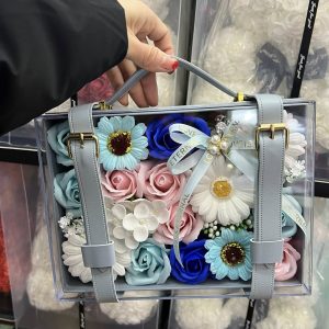 Set Hoa Xách Tay Hermers Màu xanh