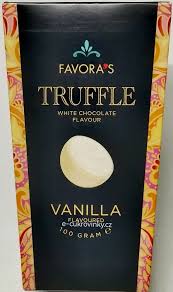 Bonboniéra Favoras Truffle 100 g VANILLA hạn 30/9/2026