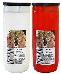 Svíčky Hřbitovní 130g OL-4 červený- bịch 10ks