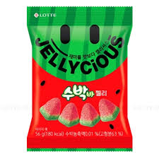 Kẹo Dẻo Lotte Jellycious Dưa Hấu Gói 56G-hạn 5/3/2026-thùng 12ks