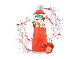 Kato Strawberry Juice With Nata De Coco Jelly 320ml - hạn 20/4/2026- thùng 24ks