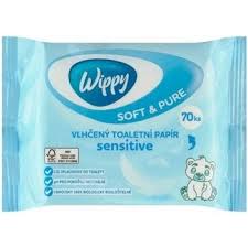 Wippy Sensitive vlhčený 70 ks- thùng 24ks