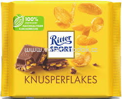 Ritter Sport Knusperflakes, 100g- hạn 7/2026