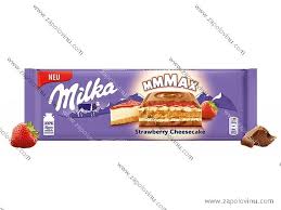 Milka Mmmax Strawberry Cheesecake 300g hạn 7/6/2026