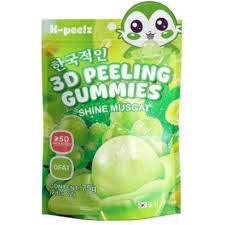 K-Peelz 3D Peeling Gummies 75g želé Hrozno Zelene