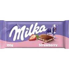 Milka Strawbery 100 g- hạn 10/2026