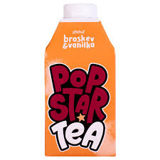POPSTAR TEA broskev vanilka 500 ml- khay 8ks