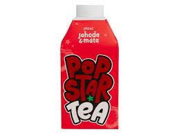 POPSTAR Tea ledový čaj s příchutí jahoda & mata, 500 ml- khay 8ks