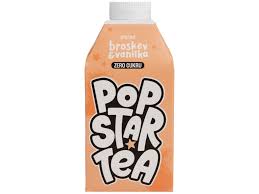 POPSTAR Tea Broskev & Vanilka Zero 0,5 l – 8 ks