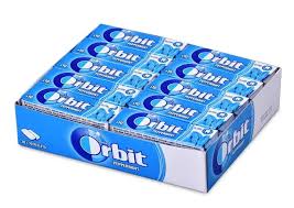 Orbit Peppermint žvýkačky bez cukru 30x14g- modry