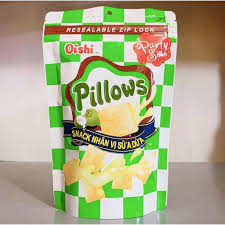 Snack Nhân Sữa Dừa, Nhân sôcôla Oishi Pillows Party Size gói 85g