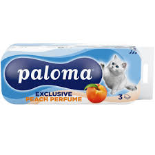 Paloma Toaletní papír Exclusive Soft 3vrstvý 10ks Peach Perfume - bịch 9ks
