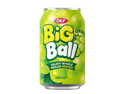 OKF Big Ball Grape Drink 340ml- hạn 2/2027- thùng 24ks