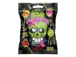 Lízátka SOUR MADNESS 10x 10 g - EXTRA KYSELÁ