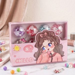 Korálky na navlíkaní 12ks - kreativní sada