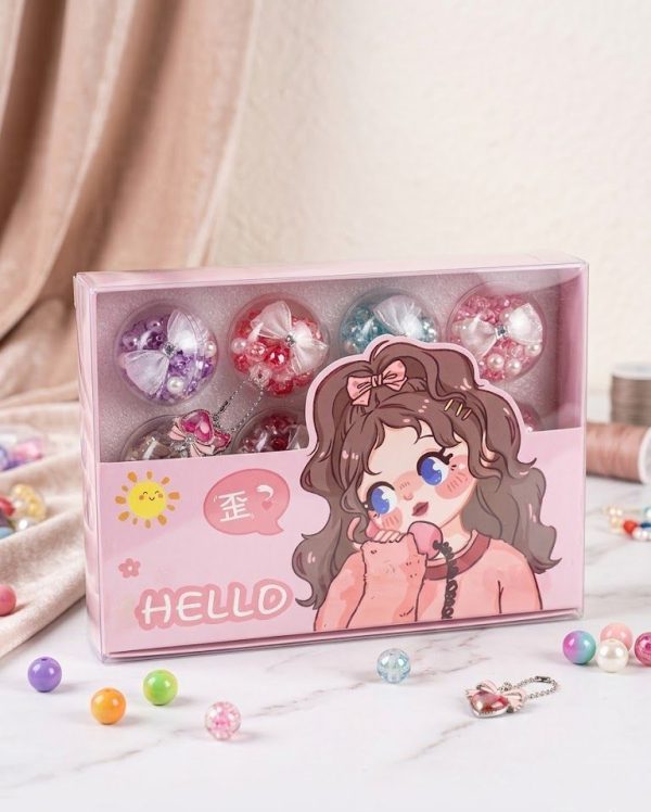 Korálky na navlíkaní 12ks - kreativní sada