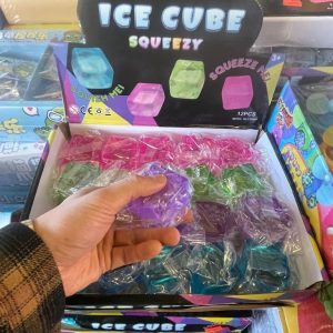 Mačkací hračka Ice Cube Squeezy 12ks - různé barvy