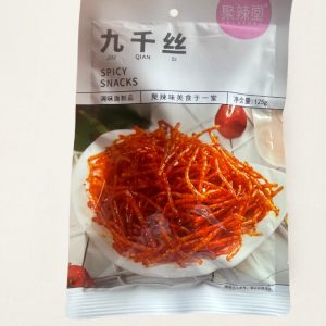 Čínská pikantní svačina Jiu Qian Si 125g 10ks