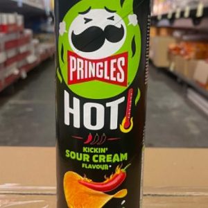 Pringles kickin sour cream flavour 165gx 19ks han 8/2027