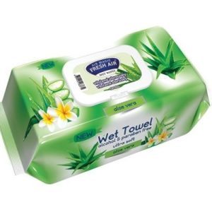 Fresh Air vlhčené ubrousky 120ks - aloe vera