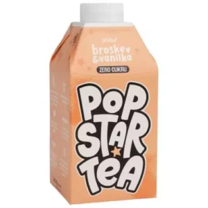 Popstar Tea ledový čaj broskev vanilka zero 0,5L X 8ks - HAN 24/9/2027
