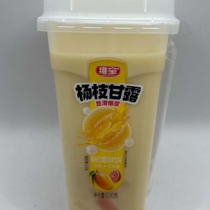 Sữa chua uống thạch hoa quả Weibao cốc 500ml Mango+ pomeran -han 3/2027