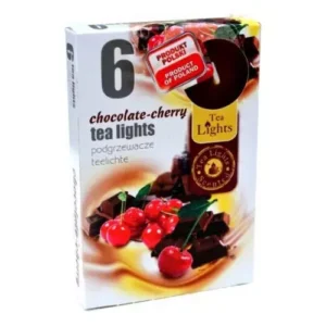 Tea Lights svíčky chocolate cherry 6ks X bich  15ks