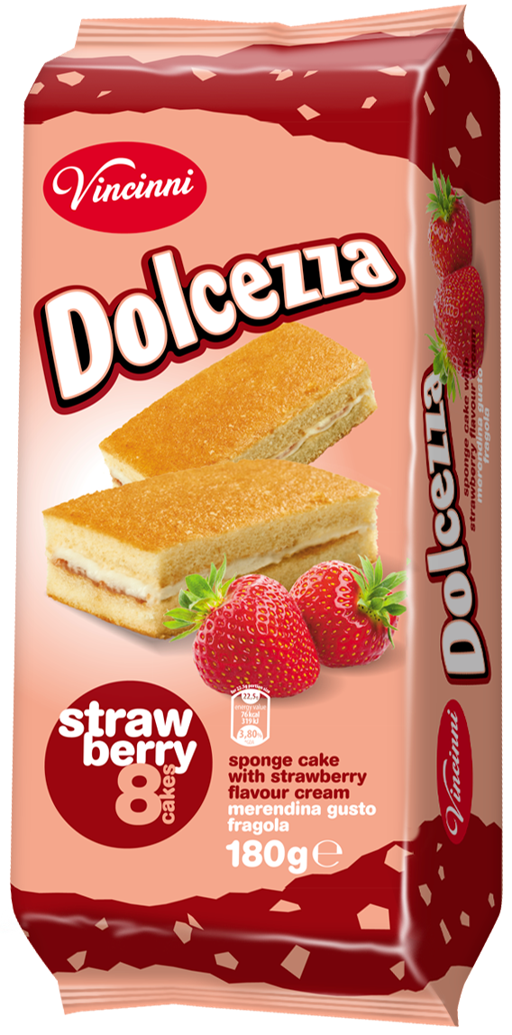 VINCINNI Dolcezza Cakes Strawberry 180g - han 20/4/2027