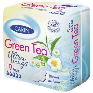 Carin ultra green tea ultra thin winged intimate pads 9 pcs X 24ks