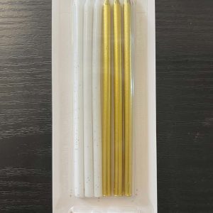 Nến sinh nhật nhũ (1 hộp 6 chiếc)x15cm -36703