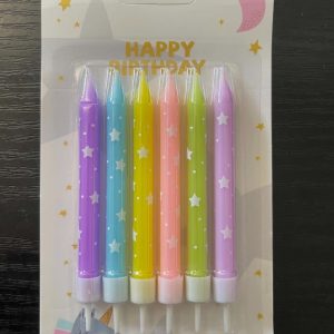 Nến sinh nhật nhũ (1 hộp 6 chiếc)GL- 38222