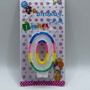 Nến sinh nhật hình r số 0