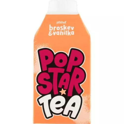 Popstar Tea ledový čaj broskev vanilka 0,5L X 8ks -han 24/9/2027