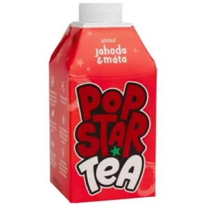Popstar Tea ledový čaj jahoda máta 0,5L X 8ks -han 24/9/2027