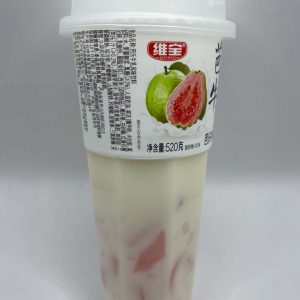 Sữa chua uống thạch hoa quả Weibao cốc 520ml  GUAVA -han 3/2027