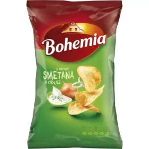 Bohemia chips s příchutí smetany a cibule 130g X 18ks -han 2/2027