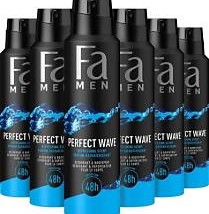 Fa Men Deodorant Spray Perfect Wave  - 6 x 150 ml