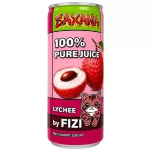 Saxana by FIZI Pure juice 100% lychee 250ml X 24ks -han 22/5/2028