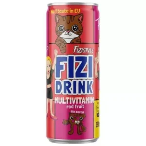 FIZI DRINK limonáda s příchutí multivitamin red fruit 250ML X 24ks -han20/4/2028
