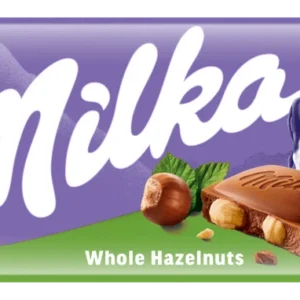 MILKA Alpine Milk Chocolate Bar with Whole Hazelnuts 95g -han 21/3/2027