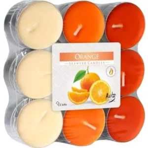 Bispol čajové svíčky orange (p15-18-63) 18ks