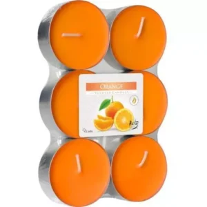Bispol čajové svíčky maxi orange (p35-6-63) 6ks