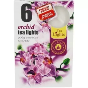 Tea Lights Svíčky Orchid 6ks X 15ks